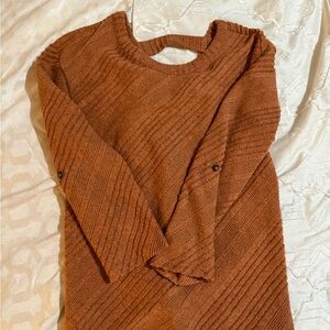 BKE Women's Terracotta Crew Neck Sweater